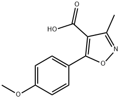 4-Isoxazolecarboxylicacid,5-(p-methoxyphenyl)-3-methyl-(7CI) Struktur