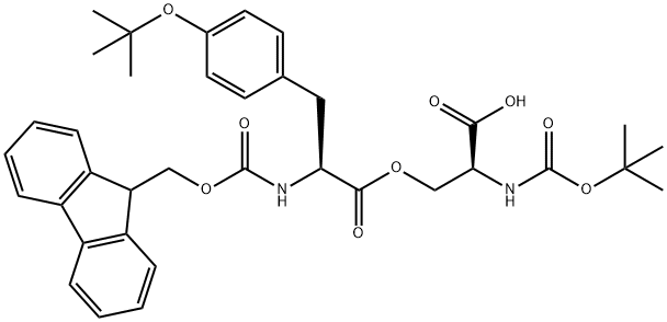 (Tert-Butoxy)Carbonyl Ser((9H-Fluoren-9-yl)MethOxy]Carbonyl Tyr(tBu))-OH Struktur