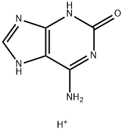 2H-Purin-2-one,  6-amino-3,7-dihydro-,  conjugate  acid  (1:2) Struktur