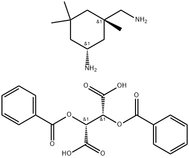 (1R,3S)-3-AMinoMethyl-3,5,5-triMethylcyclohexylaMine O,O′-dibenzoyl-L-tartrate salt Struktur