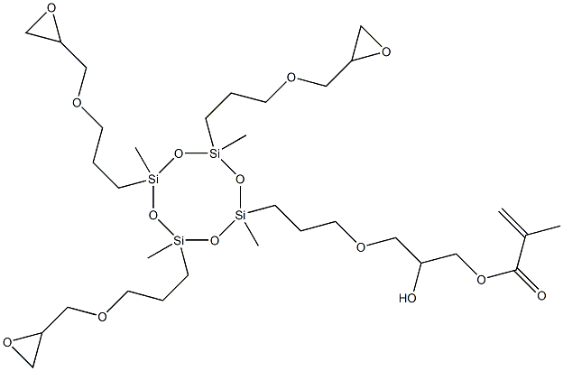 Methacryl trisepoxy cyclosiloxane Struktur