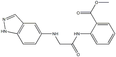 methyl 2-{[(1H-indazol-5-ylamino)acetyl]amino}benzoate Struktur