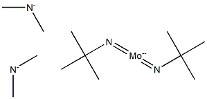 Bis(t-butylimido)bis(dimethylamino)molybdenum(VI) Struktur