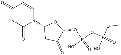 2'-deoxy-3'-ketouridine 5'-diphosphate Struktur