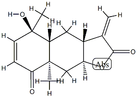 (3aR)-3aα,4aα,5,8,9,9aβ-Hexahydro-5α-hydroxy-5β,8aβ-dimethyl-3-methylenenaphtho[2,3-b]furan-2,8(3H,4H)-dione Struktur