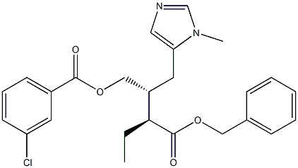 (αS,βR)-α-Ethyl-β-[[(3-chlorobenzoyl)oxy]methyl]-1-methyl-1H-imidazole-5-butanoic acid benzyl ester Struktur