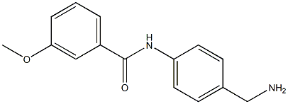 N-[4-(aminomethyl)phenyl]-3-methoxybenzamide Struktur