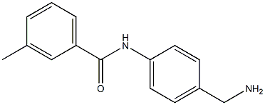 N-[4-(aminomethyl)phenyl]-3-methylbenzamide Struktur