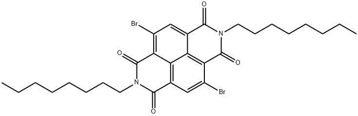 2,6-Dibromo-N,N'-di-n-octyl-1,8:4,5-naphthalenetetracarboxdiimide Struktur