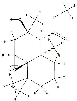 (1aS,8aR)-Octahydro-3β-hydroxy-3,4aα,8,8-tetramethyl-3H-naphth[1,8a-b]oxirene-4α-carboxylic acid methyl ester Struktur