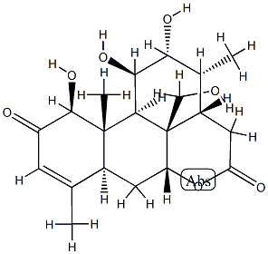 1β,11β,12α,20-Tetrahydroxypicras-3-ene-2,16-dione Struktur