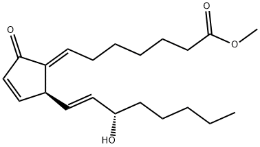 9-oxo-15-hydroxy-delta 7,10,13-prostatrienoic acid methyl ester Struktur