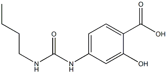 4-[(butylcarbamoyl)amino]-2-hydroxybenzoic acid Struktur