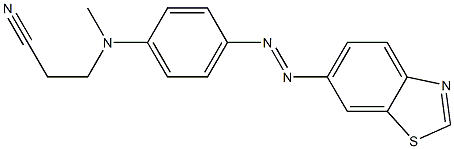 6-(4-(N-2-cyanoethyl-N-methylamino)phenylazo)benzothiazole Struktur