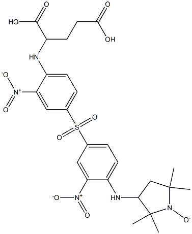 4-(glutamo)-4'-((1-oxy-2,2,5,5-tetramethyl-3-pyrrolidinyl)amino)-3,3'-dinitrophenyl sulfone Struktur