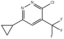 3-CHLORO-6-CYCLOPROPYL-4-(TRIFLUOROMETHYL)PYRIDAZINE Struktur