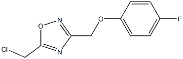 5-(CHLOROMETHYL)-3-[(4-FLUOROPHENOXY)METHYL]-1,2,4-OXADIAZOLE Struktur