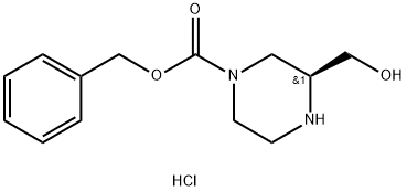 (S)-4-N-CBZ-2-HYDROXYMETHYL-PIPERAZINE -HCl Struktur