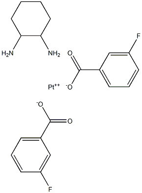 cis-Pt(II)(DDH)bis(metafluorobenzoic acid) Struktur