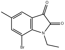 7-bromo-1-ethyl-5-methyl-1H-indole-2,3-dione(SALTDATA: FREE) Struktur