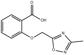 2-[(3-methyl-1,2,4-oxadiazol-5-yl)methoxy]benzoic acid Struktur