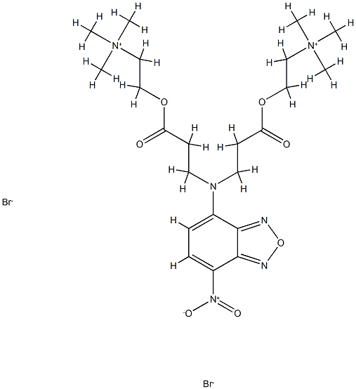 bis(choline)-N-(4-nitrobenzo-2-oxa-1,3-diazol-7-yl)imino dipropionate Struktur