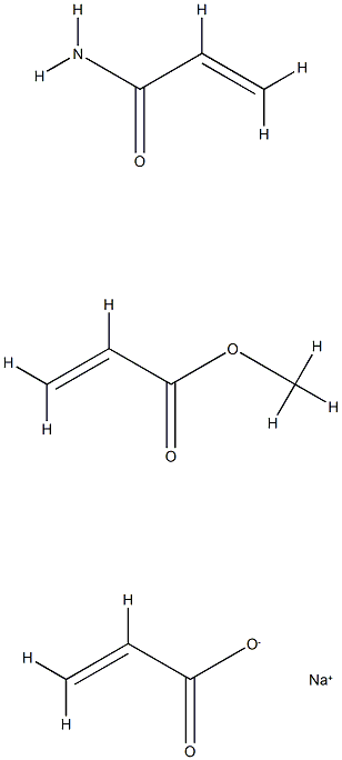 2-Propenoic acid, polymer with methyl 2-propenoate and 2-propenamide, sodium salt Struktur