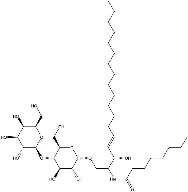 D-lactosyl-1-1'-N-octanoyl-L-threo-sphingosine Struktur