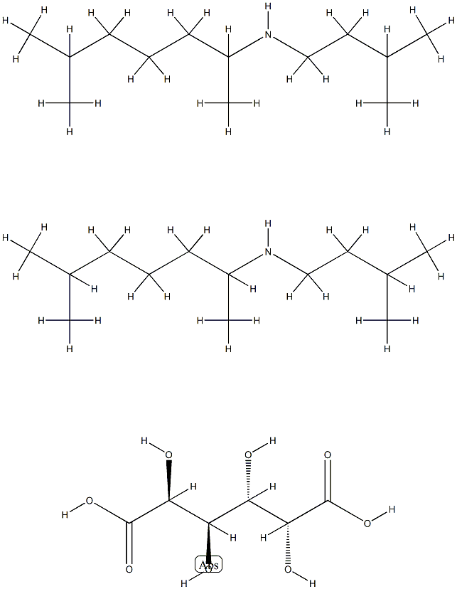 galactaric acid, compound with 1,5-dimethyl-N-(3-methylbutyl)hexylamine (1:2)   Struktur