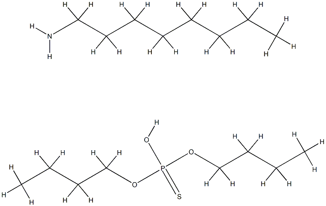 O,O-dibutyl hydrogen thiophosphate, compound with 1-octylamine (1:1) Struktur