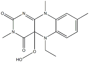 4 alpha-hydroperoxy-5-ethyl-3,8,10-trimethylisoalloxazine Struktur