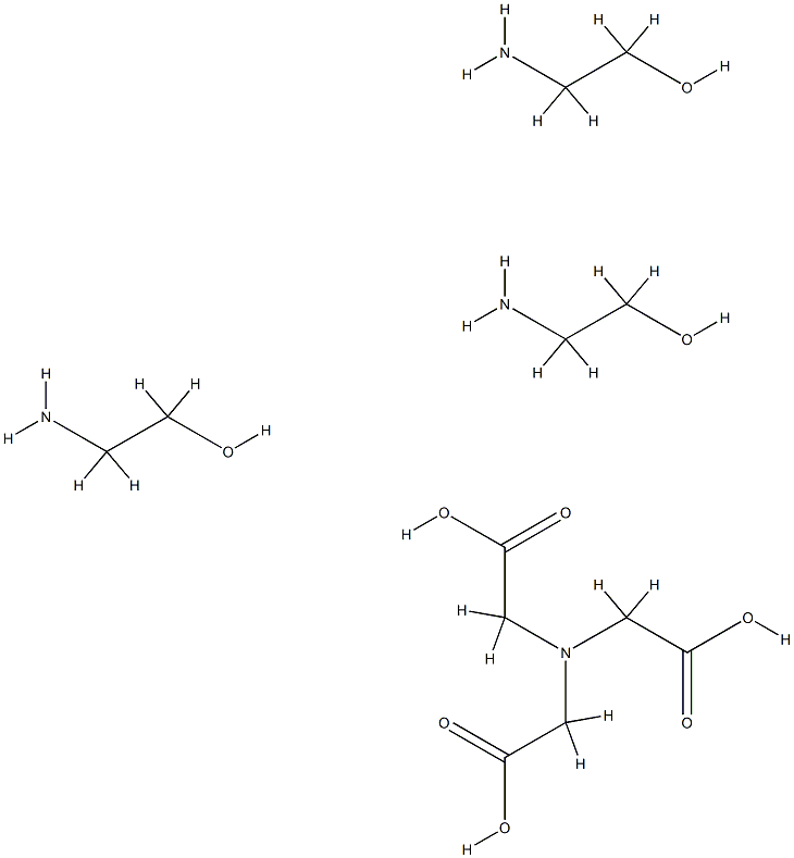 N,N-bis(carboxymethyl)glycine, compound with 2-aminoethanol (1:3) Struktur