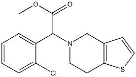 methyl 2-(2-chlorophenyl)-2-(9-thia-4-azabicyclo[4.3.0]nona-7,10-dien-4-yl)acetate Struktur