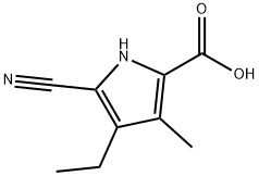 1H-Pyrrole-2-carboxylicacid,5-cyano-4-ethyl-3-methyl-(9CI) Struktur