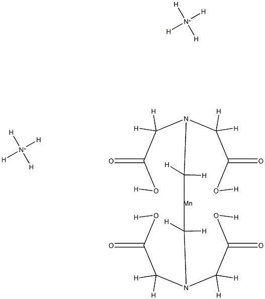 diammonium [[N,N'-ethylenebis[N-(carboxymethyl)glycinato]](4-)-N,N',O,O',ON,ON']manganate(2-) Struktur