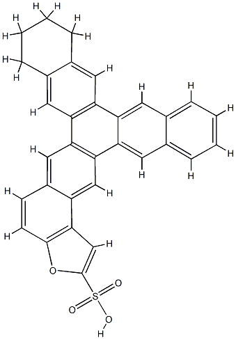 sulfotrinaphthyleneofuran Struktur