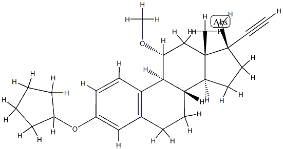 11 alpha-methoxyquinestrol Struktur