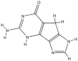 Imidazo[4,5:4,5]cyclopenta[1,2-d]pyrimidin-7(3H)-one,  5-amino-6,8-dihydro- Struktur