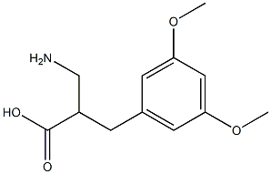 2-Aminomethyl-3-(3,5-dimethoxyphenyl)propionicacid Struktur