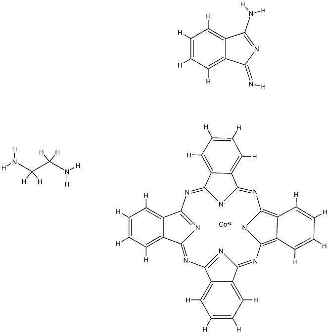 (ethylenediamine-N)(1-imino-1H-isoindol-3-amine-N2)[29H,31H-phthalocyaninato-N29,N30,N31,N32]cobalt Struktur