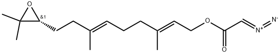 epoxyhomofarnesyl diazoacetate Struktur