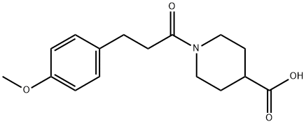 1-[3-(4-methoxyphenyl)propanoyl]piperidine-4-carboxylic acid Struktur