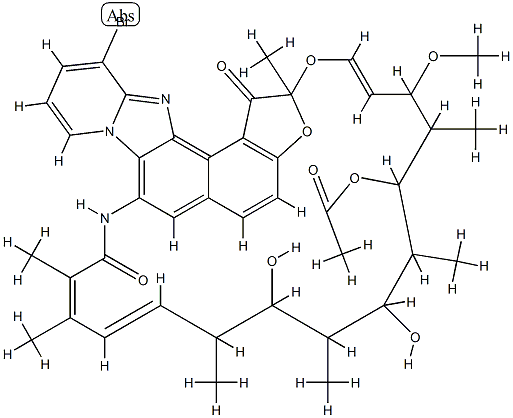 4-deoxy-3'-bromopyrido(1',2'-1,2)imidazo(5,4-c)rifamycin S Struktur