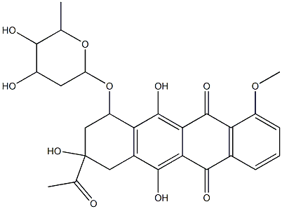 3'-deamino-3'-hydroxydaunorubicin Struktur