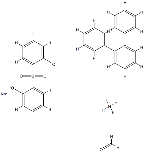 Formaldehyde, polymers with sulfonated terphenyl and sulfonylbis[phenol], ammonium sodium salts Struktur