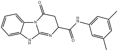 N-(3,5-dimethylphenyl)-4-oxo-1,2,3,4-tetrahydropyrimido[1,2-a]benzimidazole-2-carboxamide Struktur