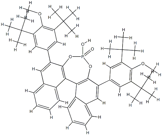 (11bR)-2,6-bis[3,5-bis(1,1-diMethylethyl)-4-Methoxyphenyl]-4-hydroxy-4-oxide-Dinaphtho[2,1-d:1',2'-f][1,3,2]dioxaphosphepin Struktur