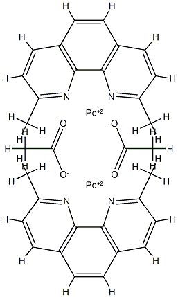 Acetato(2,9-dimethyl-1,10-phenanthroline)palladium(II) dimer bis(trifluoromethanesulfonate), 99% Structure