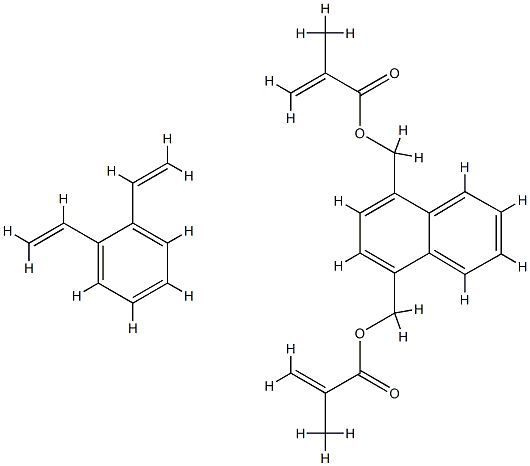 1,4-di-(methacryloyloxymethyl)naphthalene-divinylbenzene copolymer Struktur