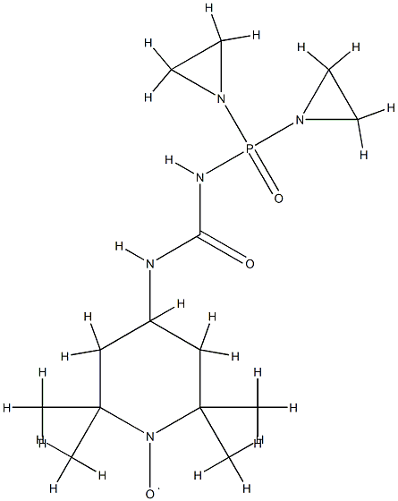 N,N,N',N'-bis(1,2-ethanediyl)-N''-(1-oxyl-2,2,6,6-tetramethyl-4-piperidinylaminocarbonyl)phosphoric triamide Struktur